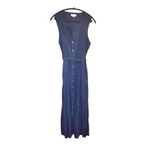 Calvin Klein Long Sleeveless Navy Dress, Size 16